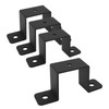 VANROUG 4 Pieces Square Pipe Clamps U Shaped Connection Bracket