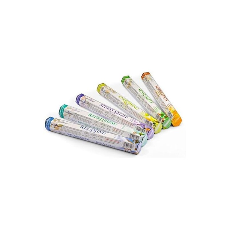 STAMFORD INC. 37322 Premium Aromatherapy Hex Range Incense Sticks -