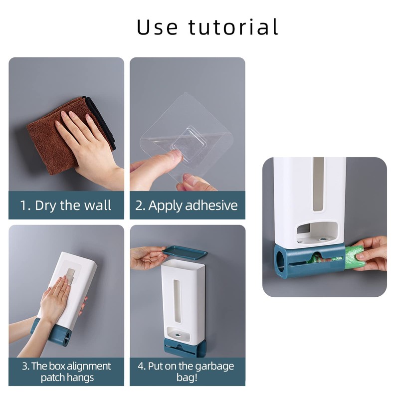 Wall Mounted Plastic Bin Bag Storage Box