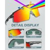 Excoutsty Polarized Sports Sunglasses for Men Women,UV400 Windproof Baseball Cycling