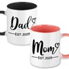 Mom and Dad Mugs 2025, Gifts for New Parents, New