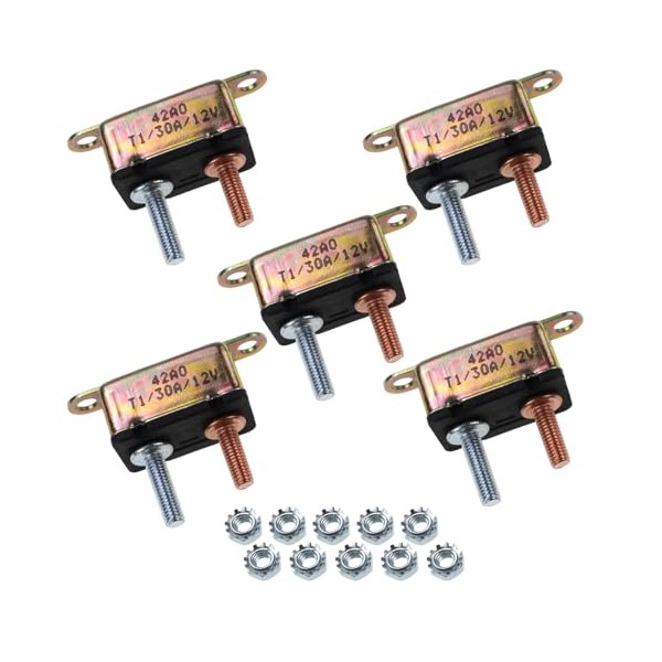 ZOOKOTO ZOOKOTO 5pcs 12V 30A Auto Circuit Breaker Automatic Reset