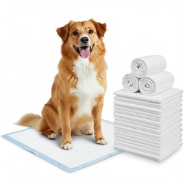 Paws & Claws Premium Dog Pee Pads, Medium 24"x24", 50 Count – 6-Layer Leak-Proof, Holds 6 Cups, Super Absorbent, Odor Control, Quick Drying, Non-Slip for Puppies, Senior Dogs, House Training & Crates