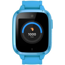 XPLORA Kidzi - Telefon Uhr für Kinder (mit SIM-Karte) 4G, Anrufe, Nachrichten, Schulmodus, SOS-Funktion, GPS, Kamera, Schrittzähler - inkl kostenlosem Tarif-Vertrag für 3 Mon. (BLAU)