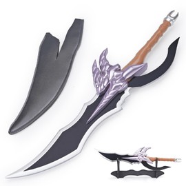 PowerGale Jinwoo Dagger Cosplay Sword with Sheath&Display Stand, Kasaka's Venom Fang(14+ Age)