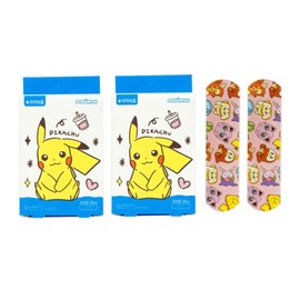 2Pack, Pikachu Adhesive Bandages 16 Count Each, 32 Count Total, First Aid Bandages with Cute Designs (All One Size2)