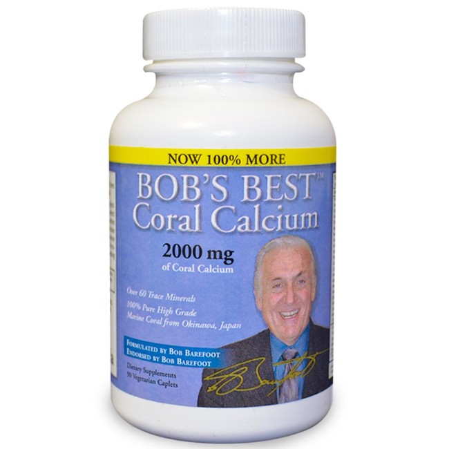 Bob's Best Coral Calcium 2000mg, 3 Pack of 90 Capsules New Improved Formulation!