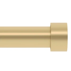 Gold Extra Long Curtain Rod 30 to 254 inch, Heavy Duty Curtain Rods for Windows with Modern End Caps, 1 inch Drapery Rods Set for Outdoor Patio, Adjustable Curtain Rod for Room, Gold
