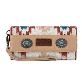 Wrangler Wristlet Wallet Purse for Women Western Aztec Clutch Credit Card Holder with Zipper WG198-W063TN