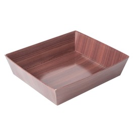 Restaurantware Matsuri Vision 5 x 4.4 x 1.4 Inch Sushi Trays 100 Greaseproof Sushi Packaging Boxes - Lids Sold Separately Disposable Wood Grain Paper Sushi Containers For Appetizers Or Desserts