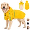 BSOON Impermeable para Perros con Capucha con Rayas Reflectantes (2XL)