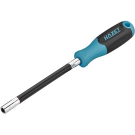 HAZET Screwdriver 811F-7, SW 7 mm hexagonal profile, non-slip 3-component handle, flexible blade shape, 300 mm length, for high power transmission