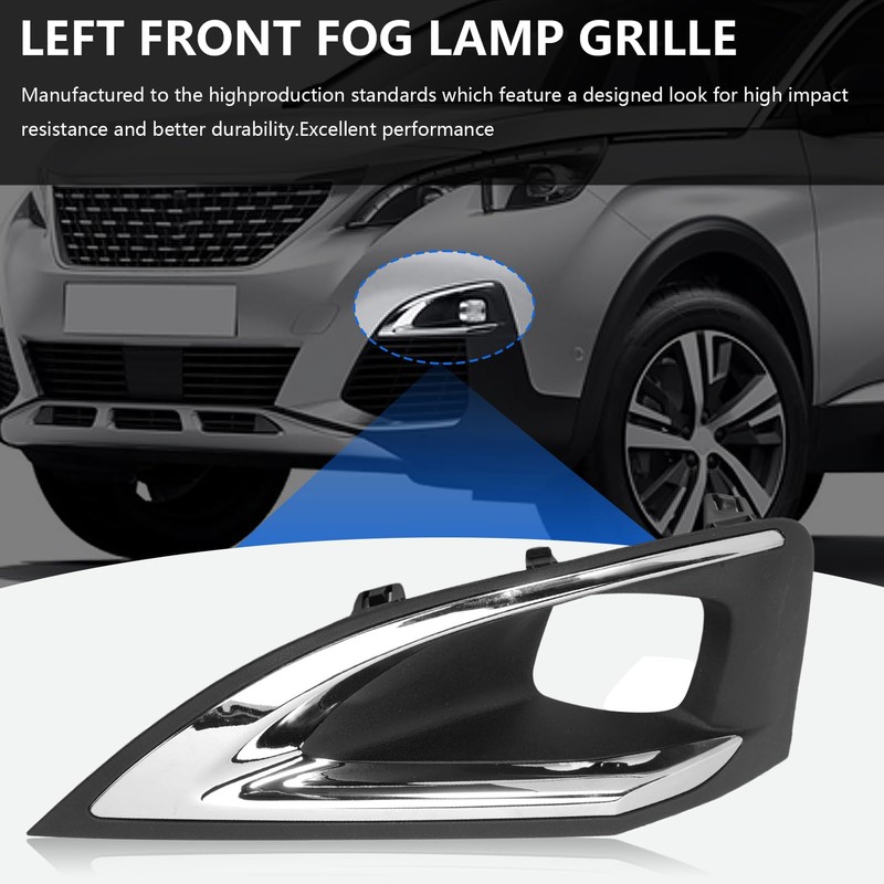 GNXFixt Left Fog Light Cover for 3008 P84 2016-2019 Front