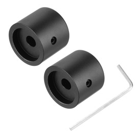 QUARKZMAN Guitar Knobs Metal Volume Tone Control Dome Knobs 6 mm x 25 mm Potentiometer Knobs with Set Screw for Electric Guitar Bass Black Pack of 2