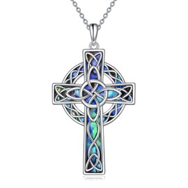 YFN David's Star Necklace Female Pure Silver Cross Box Shell Jewish Jewelry, Sterling Silver, No Gemstone