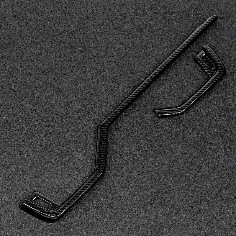 2pcs Carbon Fiber Style Central Control Side Air Vent Trim