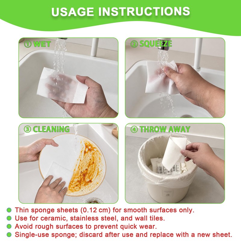 48 Pads Magic Sponge Eraser Sheets, Super Thin 0.12cm Melamine