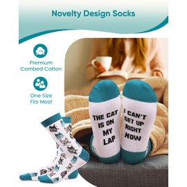 TAOVEEK Cat Lovers Gifts for Women, Cat Mom Themed Gift Thinking of You Gifts for Her Birthday Christmas with Glass Cup, Soy Wax Candle, Canvas Tote and Makeup Bag, Ready Gift for Cats Lady Box