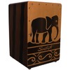 Sawtooth Harmony Series Hand Stained Elephant Design Compact Cajon Percussion