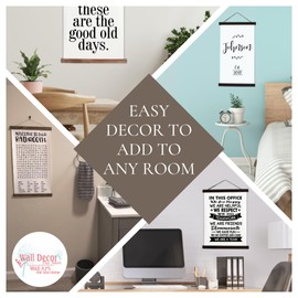 Wood & Canvas Wall Hanging Bathroom Word Search Forgot Phone Wall Art 23x30-Inch