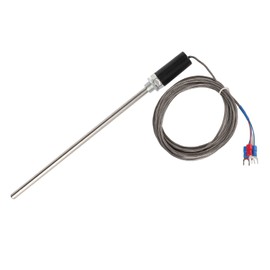 M12 Probe Thermocouple PT100 Stainless Steel Temperature Sensor Probe 200mm 0-400°C3m