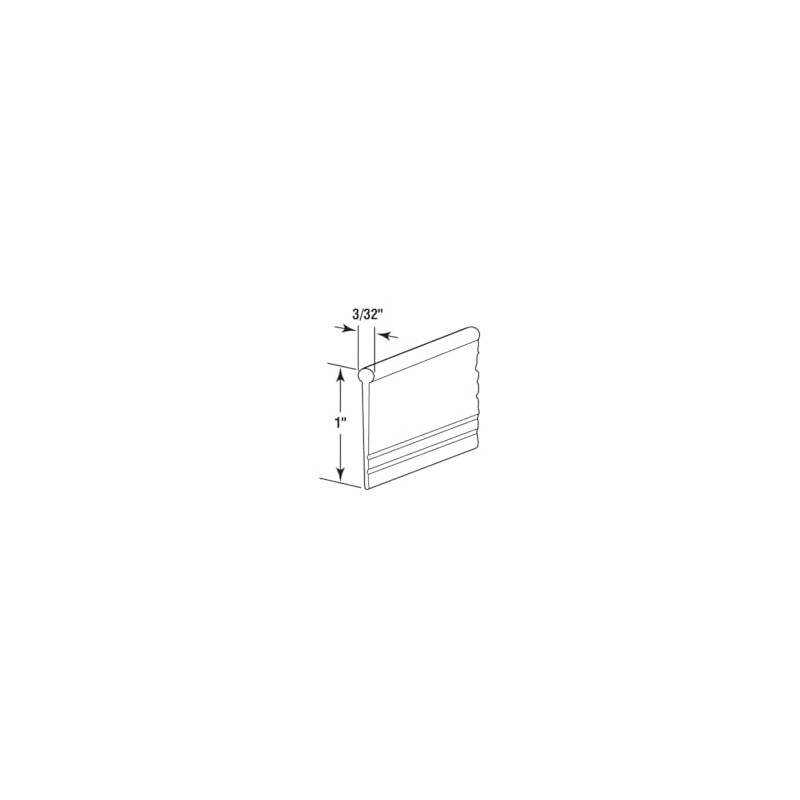 CRL Clear Round Top "Bulb" Type Shower Door Bottom Seal