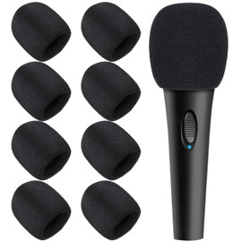 8 Pack Foam Mic Cover, Microphone Foam Cover, Thick Handheld Microphone Windscreen, Blocks Out Plosives Microphone Pop Foam Mic Filter for Wireless Microphones KTV Stage Device Performance