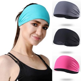 Unbranded Non-Slip Headband For Men Women Sweatbelt Workout Running Yoga Bike Head Wrap US - Yellow Camo