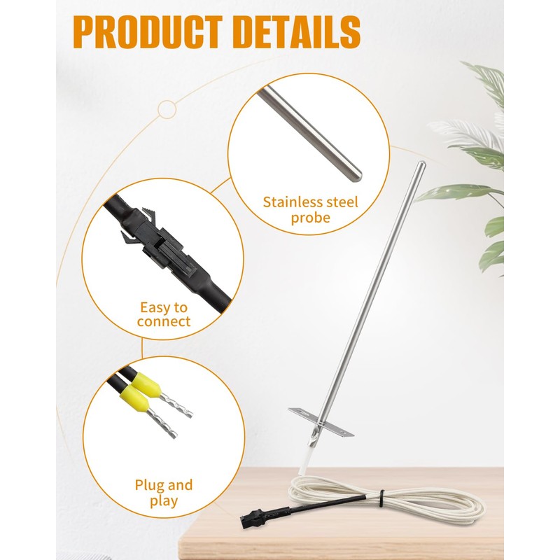 Pellet Grill Split RTD Probe Fit for Z-Grill for 700