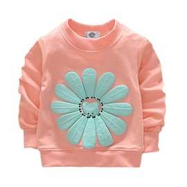 oddler Baby Girls Sunflower Clothes Set Long Sleeve Top and Pants 2pcs Outfits Fall Clothes (Age(4T), Pink)