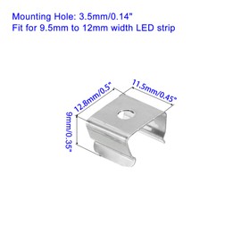 Boxonly Rope Light Mounting Clips 50Pcs Wall Channel Mounting Holder Accessories for 9.5mm to 12mm Waterproof LED Strip Stainless Steel