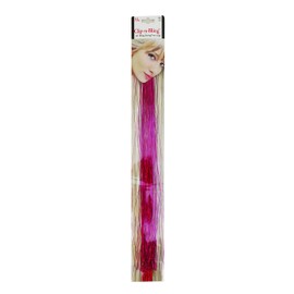 Mia Clip-n-Bling, Clip On Hair Tinsel, Sparkly Hair Extensions, Hologram Pink Bling String, for Women, Girls, Dress Up 1pc