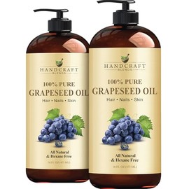 Handcraft Blends Aceite De Semilla De Uva - 16 Fl Oz (Paquete De 2) - 100 Puro Y Natural - Aceite De Grado Premium Para La Piel Y El Cabello - Aceite 