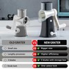 Rotary Cheese Grater, 5 in 1 Rotary Grater, Replaceable Stainless
