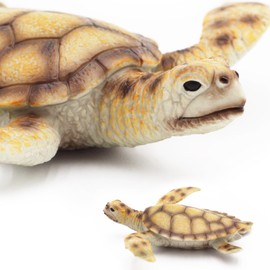 Gemini&Genius Sea Turtle Toy for Kids, Realistic Turtle Marine Animal Figure, Sea Animal Action Figure Ocean Toy, Backyard Garden Decoration, DIY Craft Decor Toy, Swimming Toy, Bath Toy for Kids