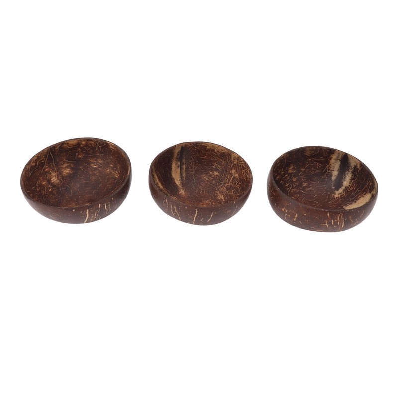 Coconut Bowl Set Leakage Proof Reusable Hand Polished Coconut Shell