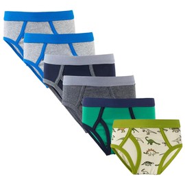 VORLAN Boys' Breathable Tagless Boxer Brief, Boys Cotton Underwear,6-Pack S