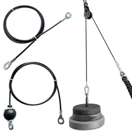 Mi Metty Fitness Pulley Cable,Adjustable Home Gym Cable Pulley System Replacement Fitness Cable for Pulley Machine Accessories，Thick 7mm Heavy Duty Pulley Cable for Home Gym