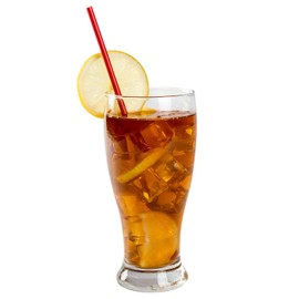 AmerCare 9.5 Inch Jumbo Red Straws with Paper Wrap, Case of 2000