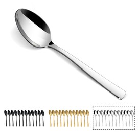 hunnycook Teaspoons Pack of 12, Small Coffee Spoons, Stainless Steel, 5.4 Inches (13.8 cm) Teaspoon, Espresso Spoon, Dessert Spoon for Home, Party, Restaurant, Dishwasher Safe