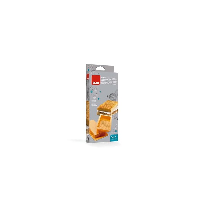 IBILI Nougat Mould Set Plain & Diamonds 2 Pieces, polyethylene