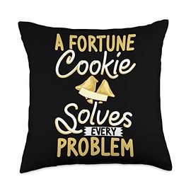 Fortune Cookie Chinese Funny Quotes Sayings Recipe Throw Pillow, 18x18, Multicolor