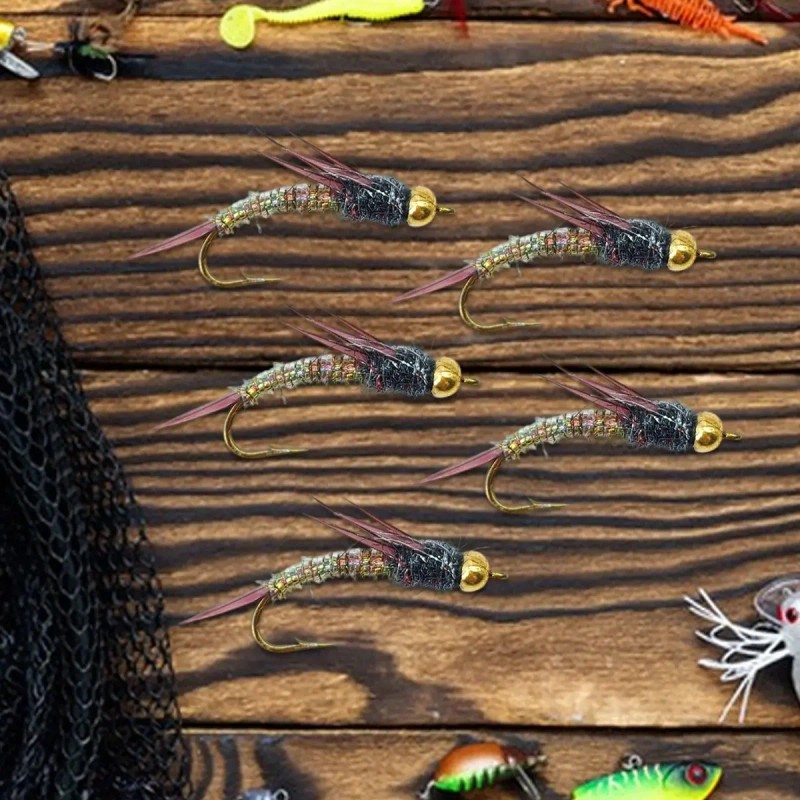 Señuelos De Pesca Con Mosca, 5 Unidades, Accesorios De Pesca