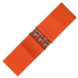 Ro Rox Retro Vintage Style Elastic Wide Belt - DE 34-54, orange