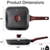 Kordisen Nonstick Grilling Pan with Lid for Stove Tops, 9.5