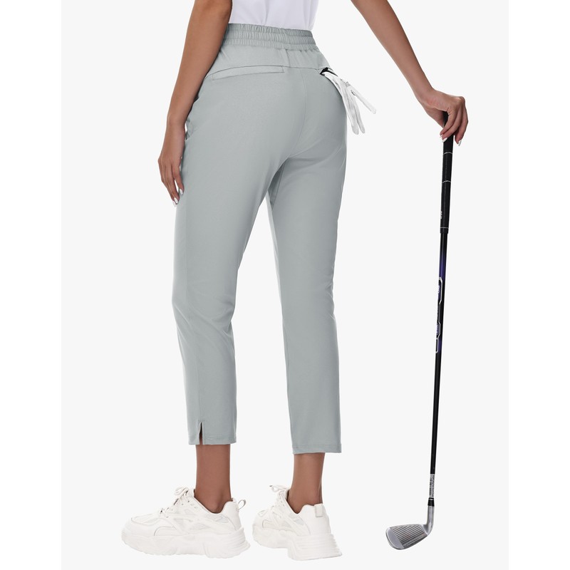 MIVEI Women's Golf Pants Stretch with Zipper Pockets 7/8 Ankle