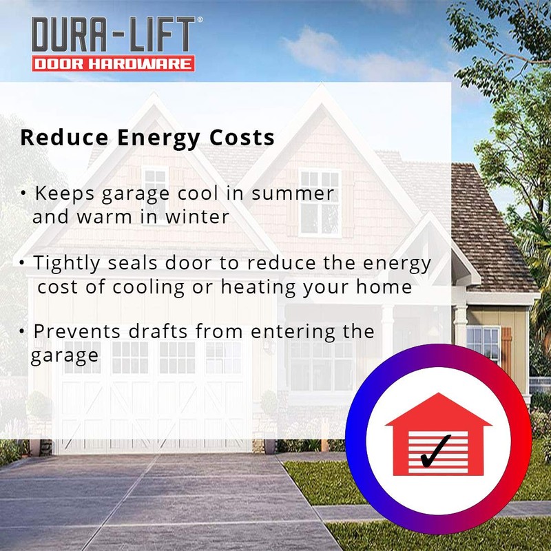 DURA-LIFT Garage Door Double-T Rubber Weather Seal 8' Wide Doors