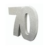 Number 70 Glitter Table Decoration Silver| Table Centrepiece | Table