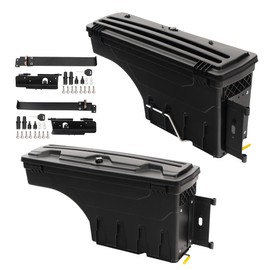 GRAND ORANGE Truck Bed Storage Box Tool Box Compatible With Toyota Tundra,Black Rear Tool Box 2007-2020,2PCS Set Driver & Right Passenger Side