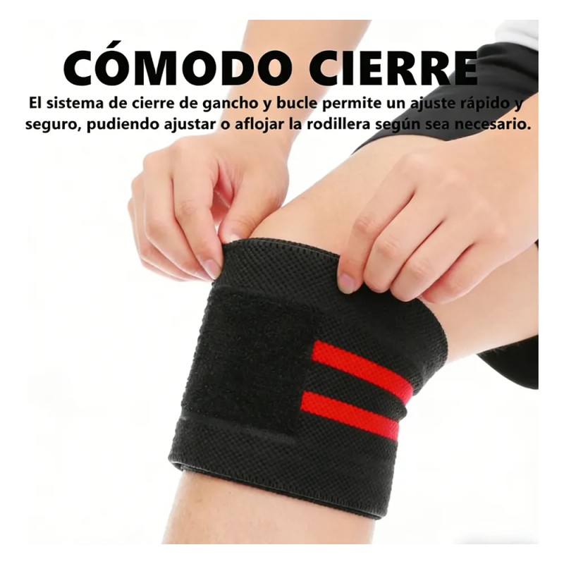 1 Par Vendas Para Rodilla Knee Wraps Elastica Rodilleras Gym